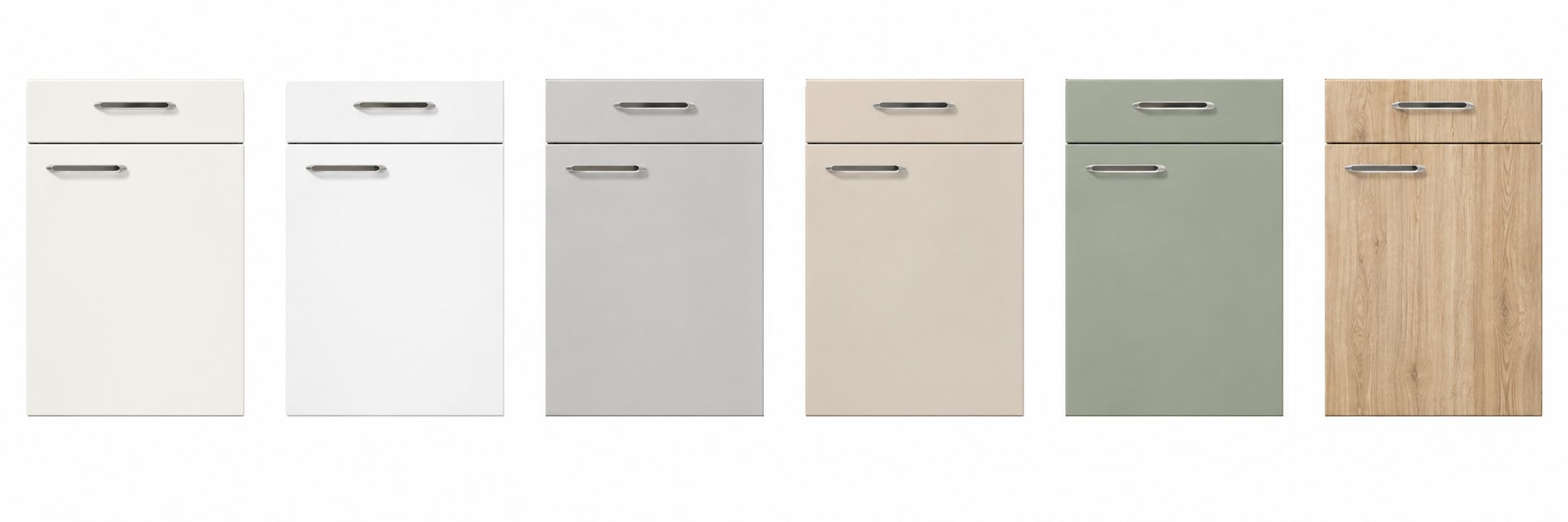 Illustrative White handled drawerline door